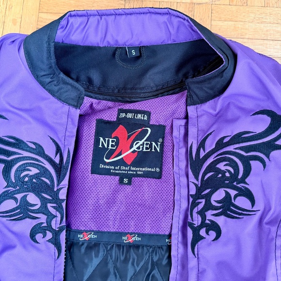NexGen Women’s CE Armored Motorcycle Jacket. S Purple/Black | Vented, Reflective - Picture 10 of 16